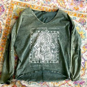 Baggy Long Sleeve Ganesh Shirt